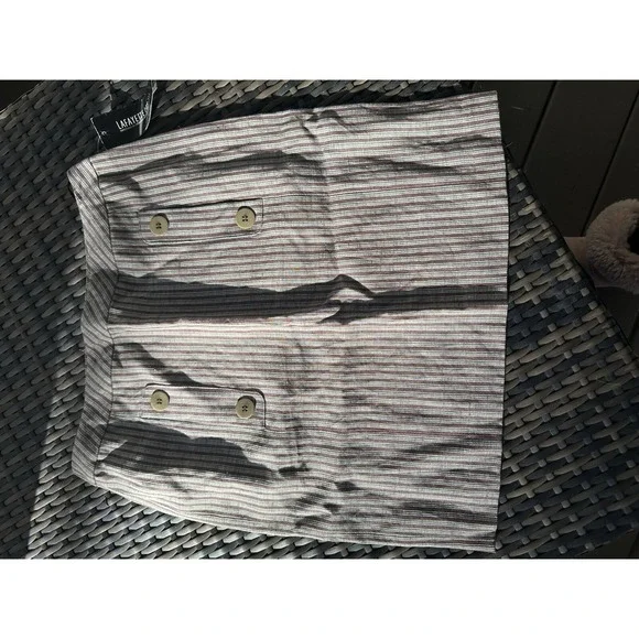 lafayette 148 new york Sz. 4 brown and blue striped skirt - Picture 8 of 9